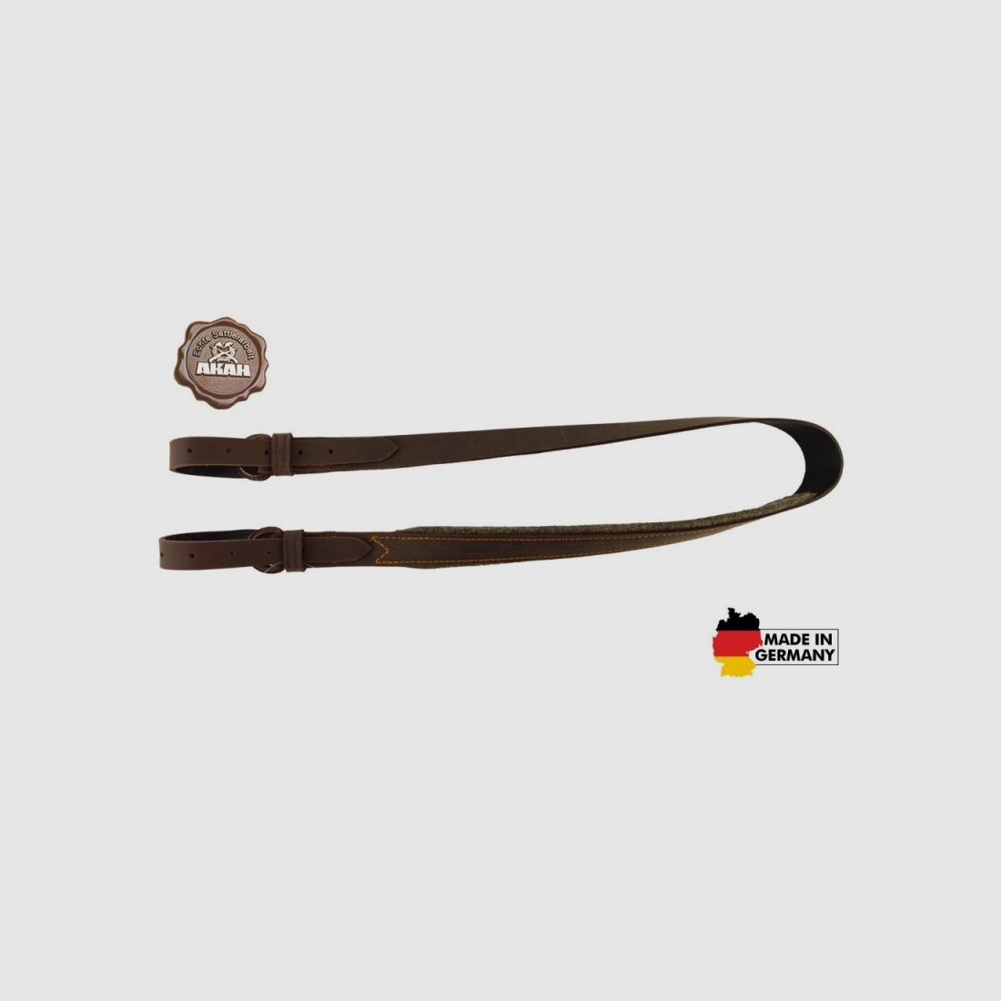 Sangle de fusil AKAH en cuir/feltre de laine