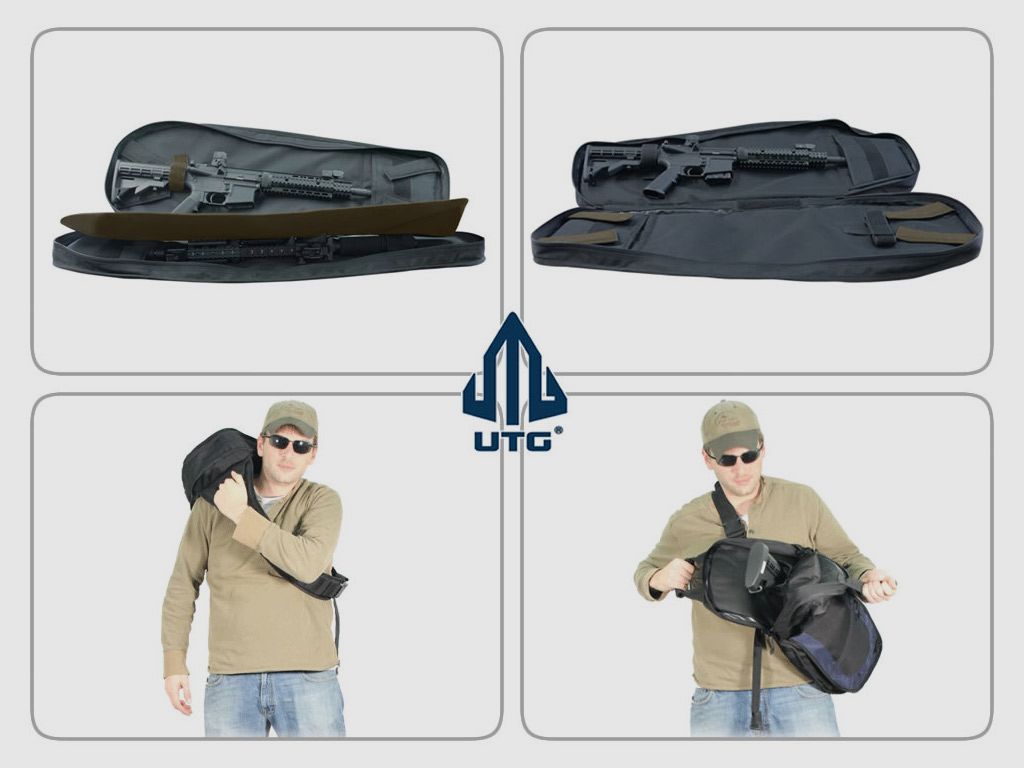 Gewehrfutteral Gewehrtasche UTG Alpha Battle Carrier 30 Zoll 73 x 30 cm abschlieĂźbar Polyester Schultergurt