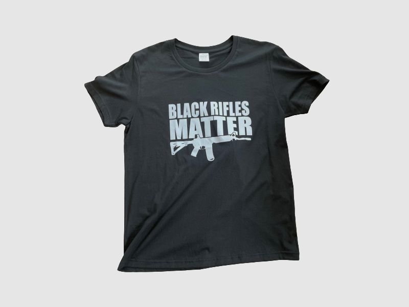 FUN-SHIRT "BLACK RIFLES MATTER" - SCHWARZ