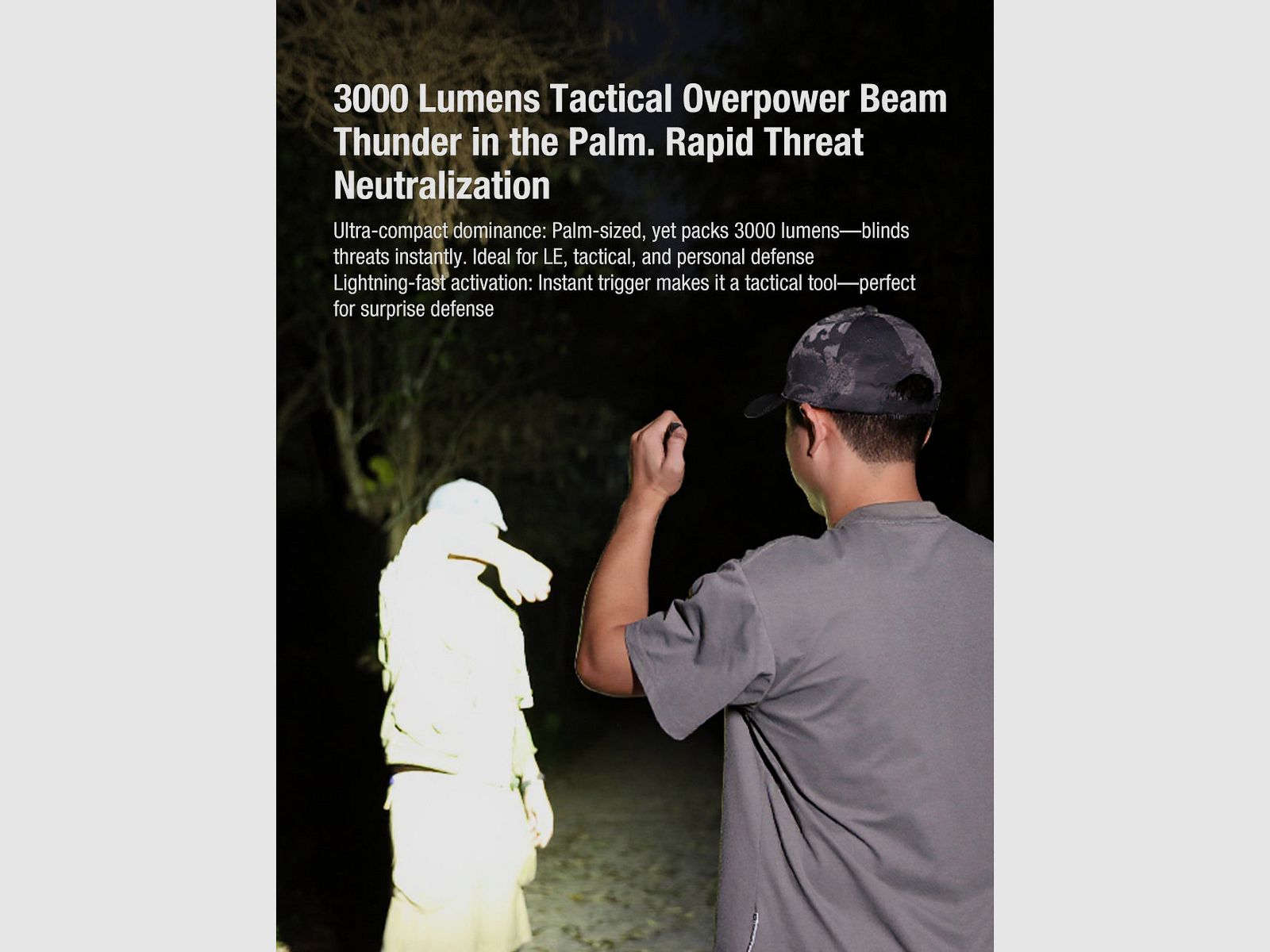 Tactical Flashlight FlatTac X2, 3'000 Lumen (inkl. Akku), Bild 7 von 13