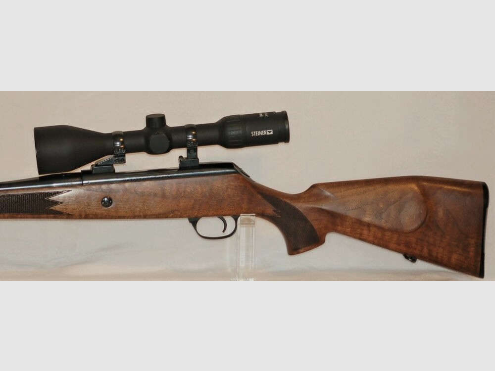 Mauser 225 "Pakiet z ZF Steiner Ranger 3-12x56, montaż obrotowy EAW i tłumik"