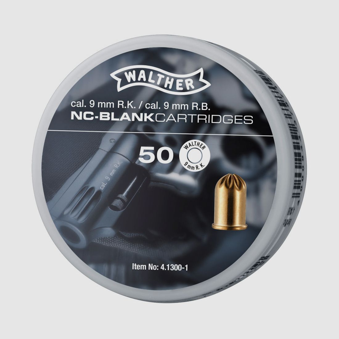Walther blank cartridges caliber 9 mm R.K. - 50 rounds