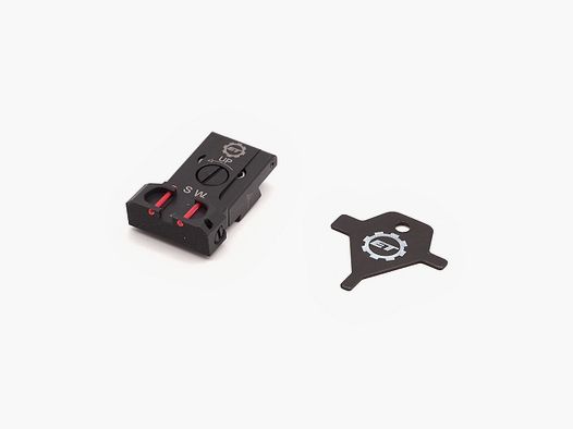 Eemann Tech Ajustable alza con Fibra Óptica para CZ SP-01 SHADOW, CZ SHADOW 2