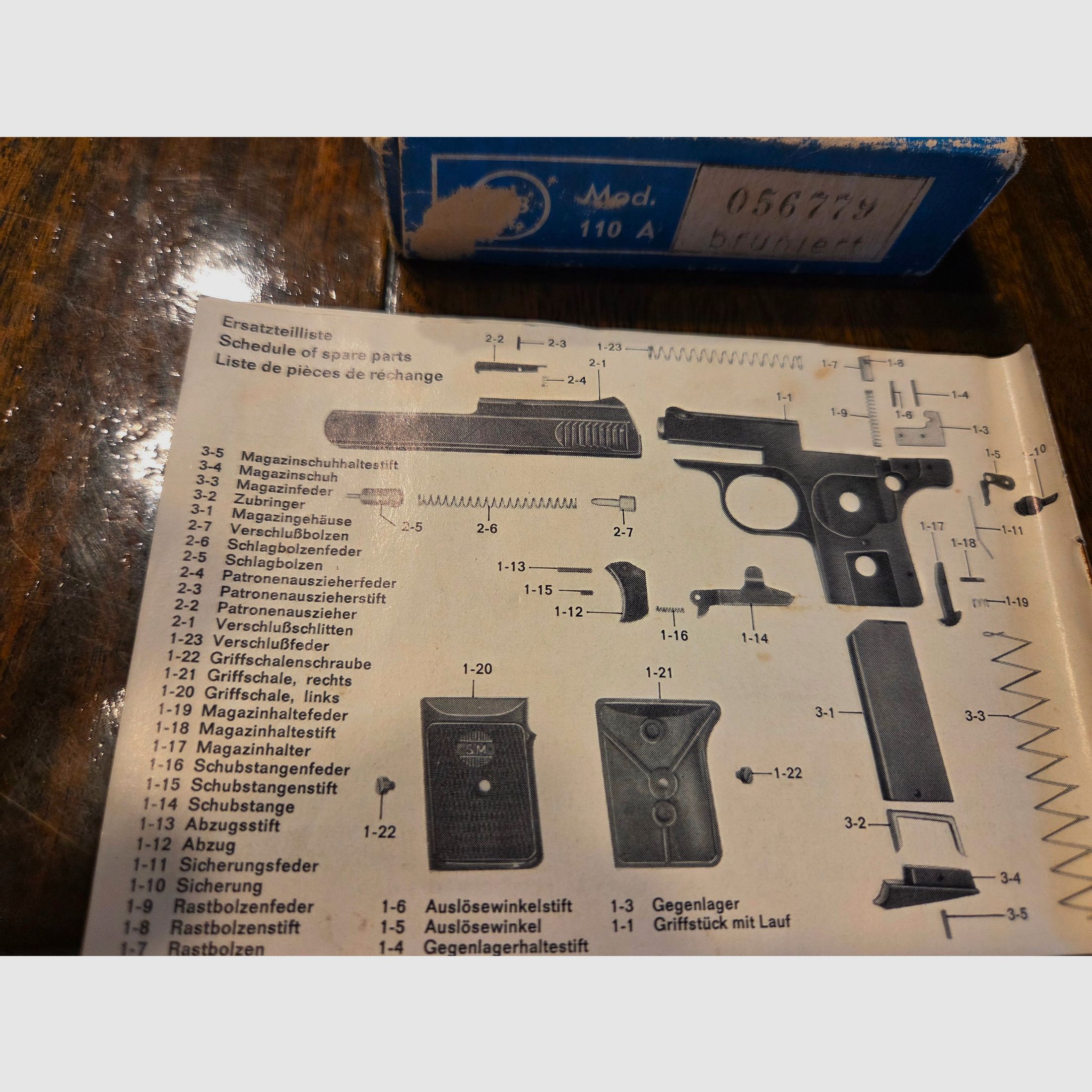 Collectionnable Rhöner SM 110A, 2 chargeurs, PTB 45-69
