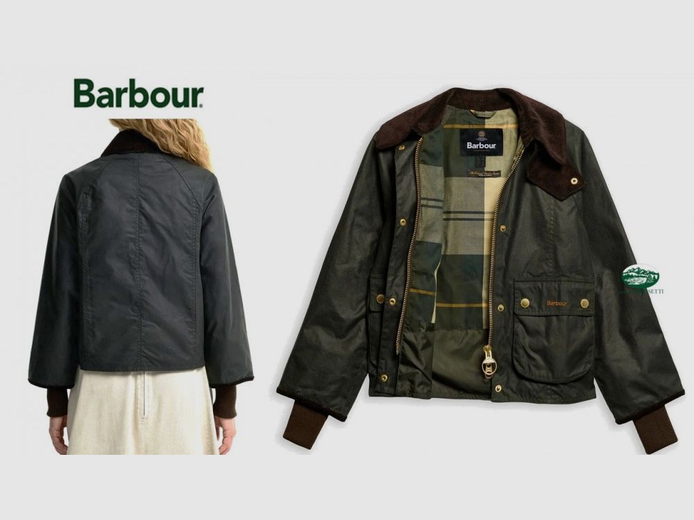BARBOUR Beadnell Jacke im cropped Schnitt Farbe Salbei Damen, Bild 1 von 2