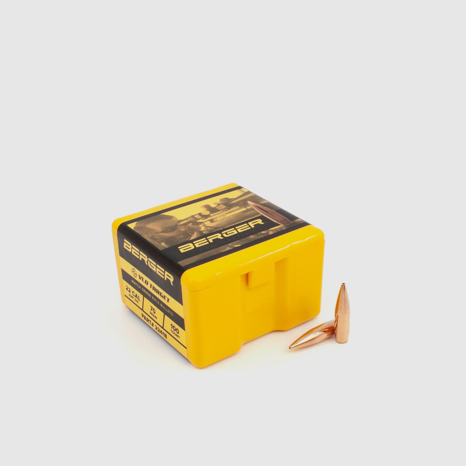 Proiettile Berger .22 VLD Target 70GR 100 Pezzi, immagine 8 di 11