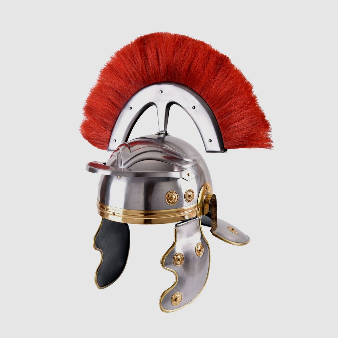 Roman centurion officer's helmet with plume
