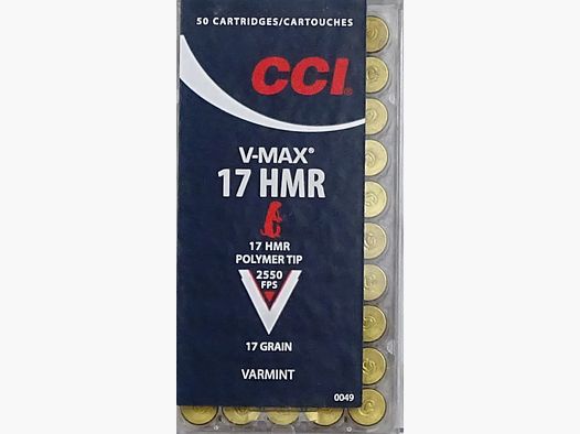 CCI .17HMR V-Max 17grs - 50 Schuss