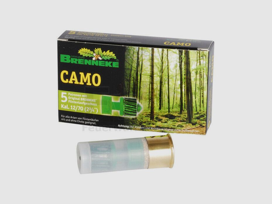 16/70 Flintenlaufpatrone Camou 355 grs. - Brenneke
