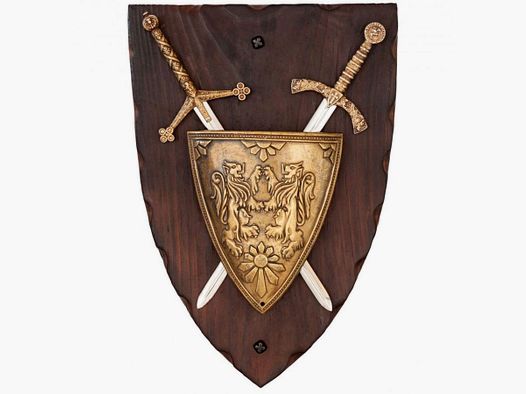 Wandschild Braveheart mit Schild und Schwertern