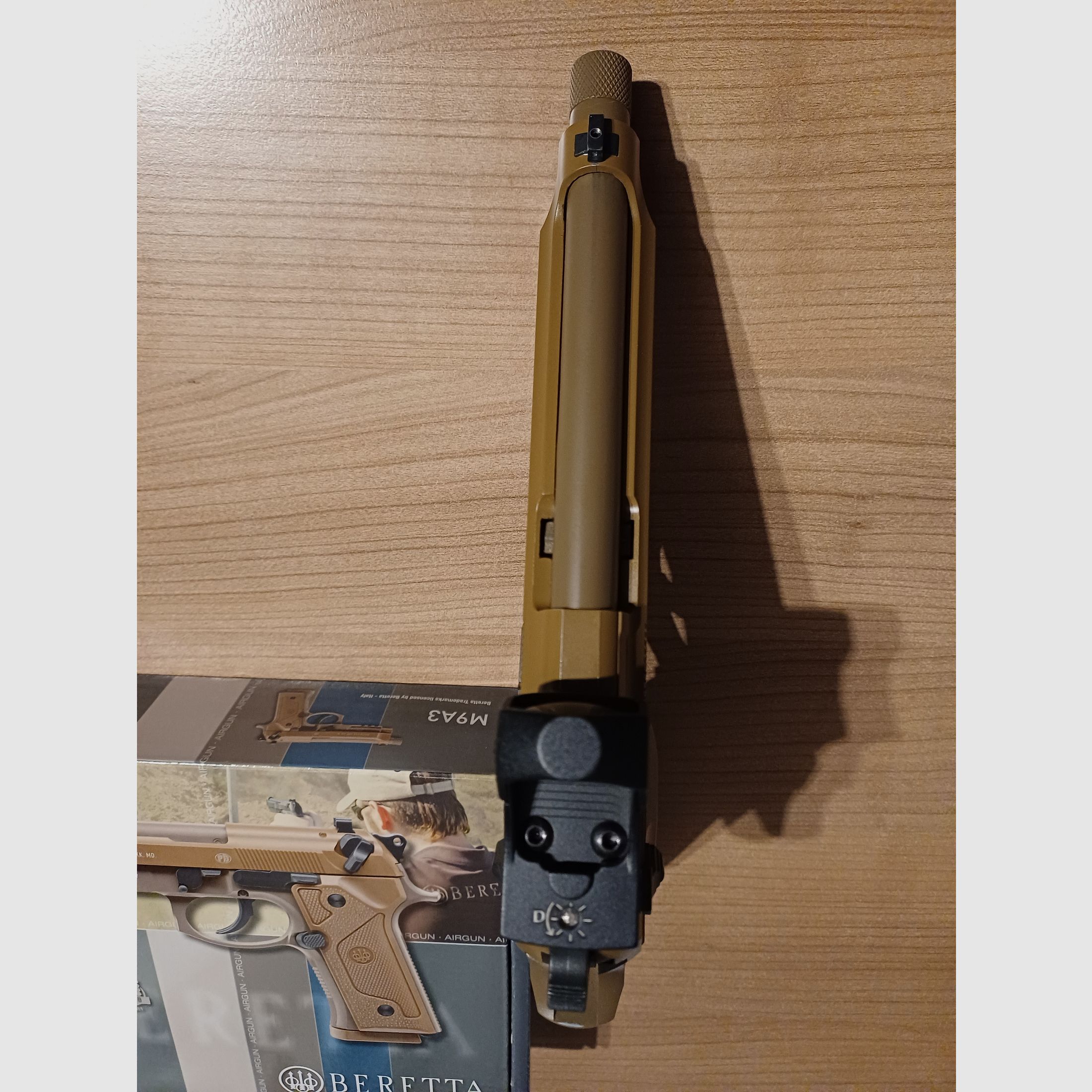 Beretta M9A3 FM FDE CO2 4,5mm BB Blowback Vollmetall mit Red Dot Rotpunktvisier !