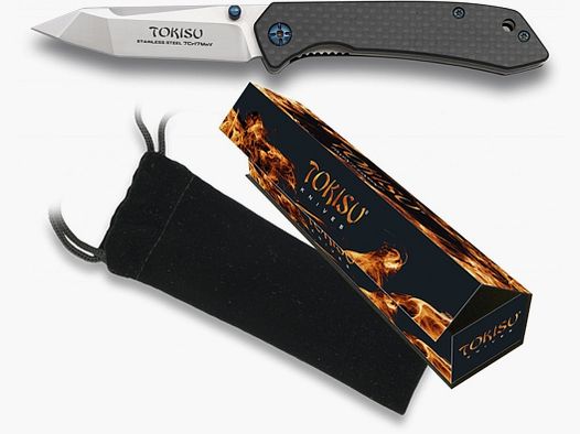 Pequeño cuchillo de bolsillo TOKISU Tanto de carbono para caballeros