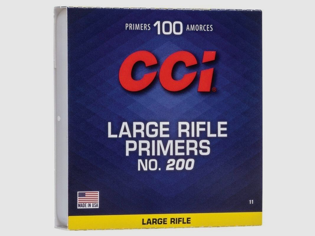 100 ZÜNDHÜTCHEN CCI 200 STD LARGE RIFLE