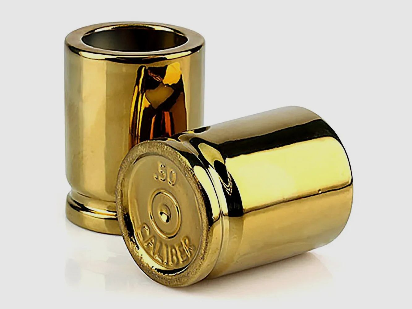 Caliber Gourmet Shotgläser 50 Caliber goldfarben 2er Set