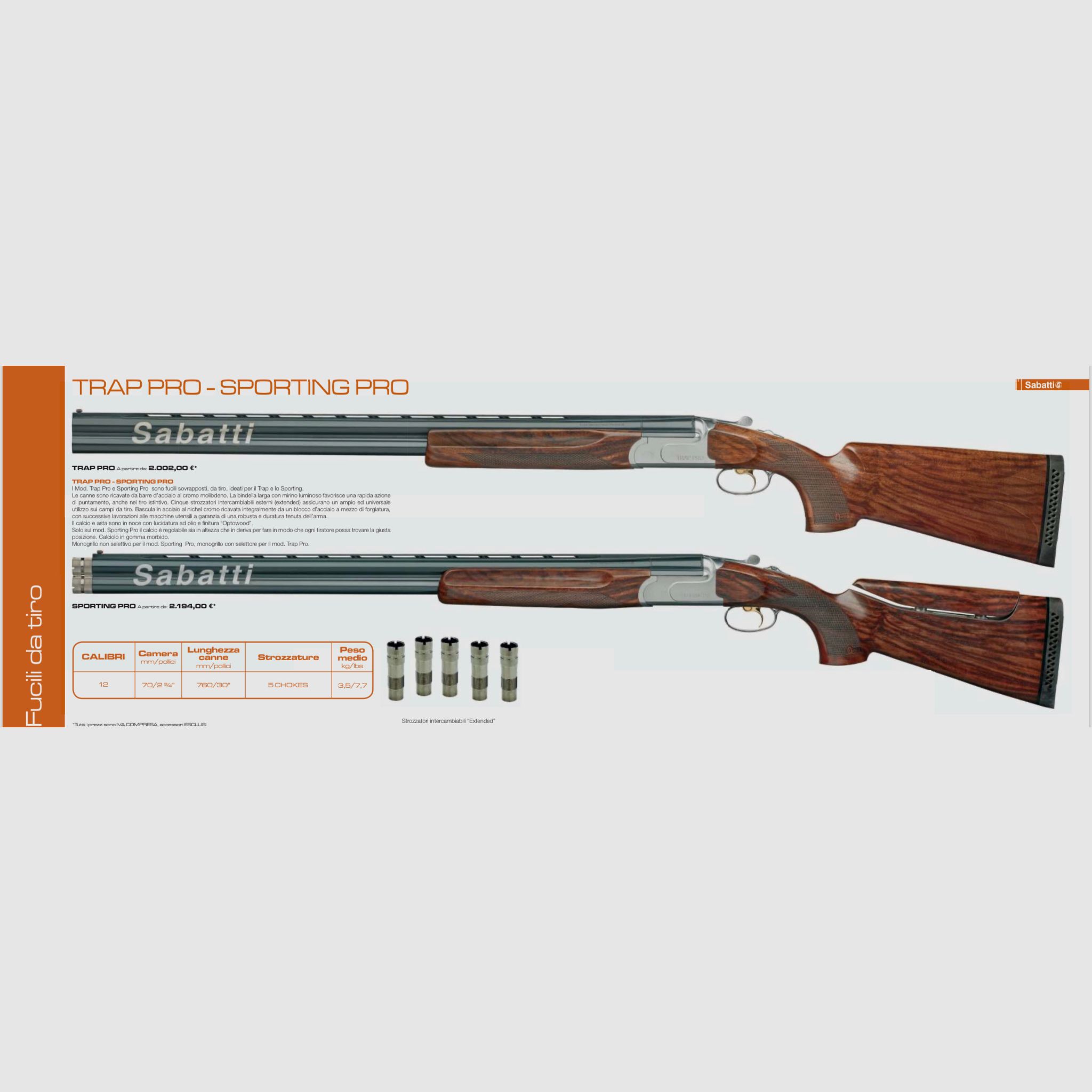 SABATTI / BOLT ACTION GEWEER – OVER-UNDER – PARALLEL / ALLE MODELLEN, afbeelding 17 van 17