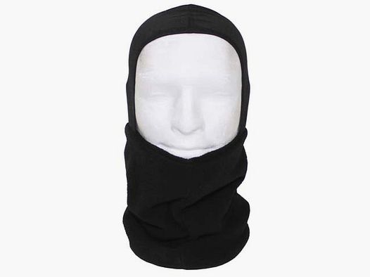 Rundschal, Fleece, schwarz, mit Kopfteil