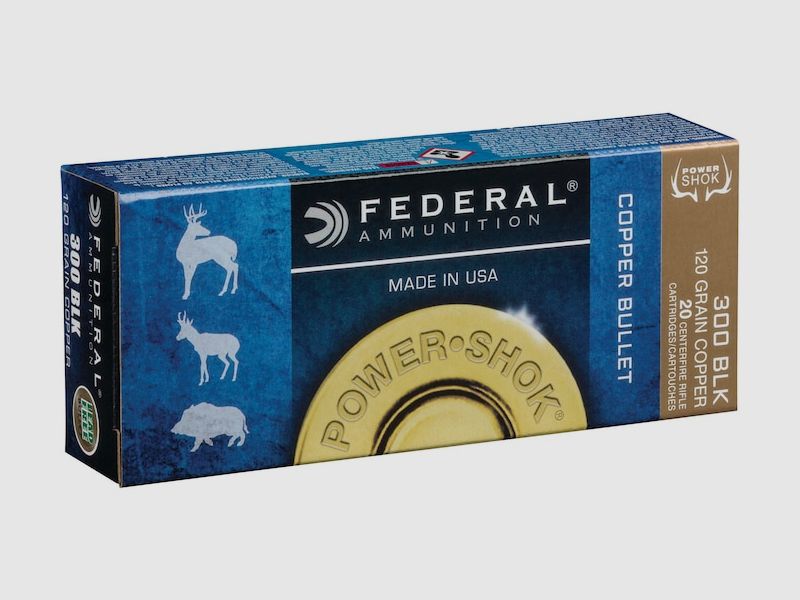 Federal Power-Shok .300 AAC Blackout 120GR Copper HP 20 Patronen