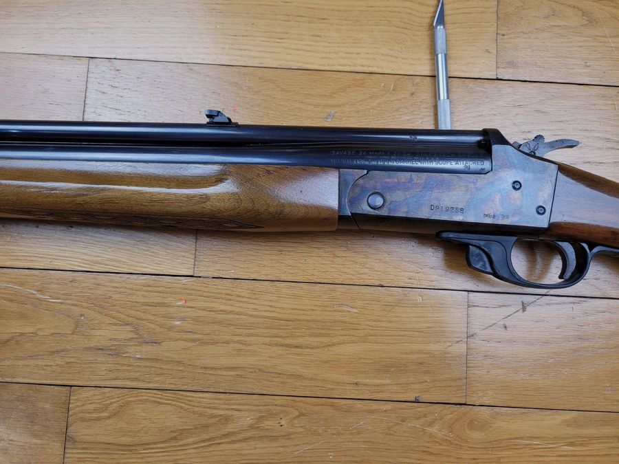 Schöne Kombination Büchse Savage Modell 24 – in zwei Kalibern 20/76 und 22 Win Mag – Vielseitigkeit und Effizienz – sehr guter Zustand, Bild 4 von 25