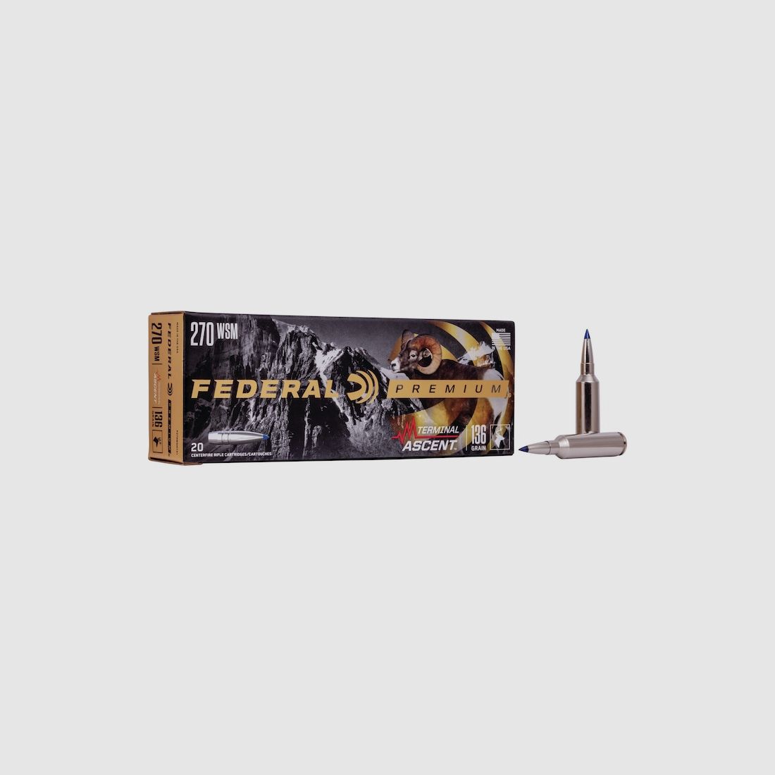 Federal Premium Terminal Ascent .270 WSM 136GR 20 patronen