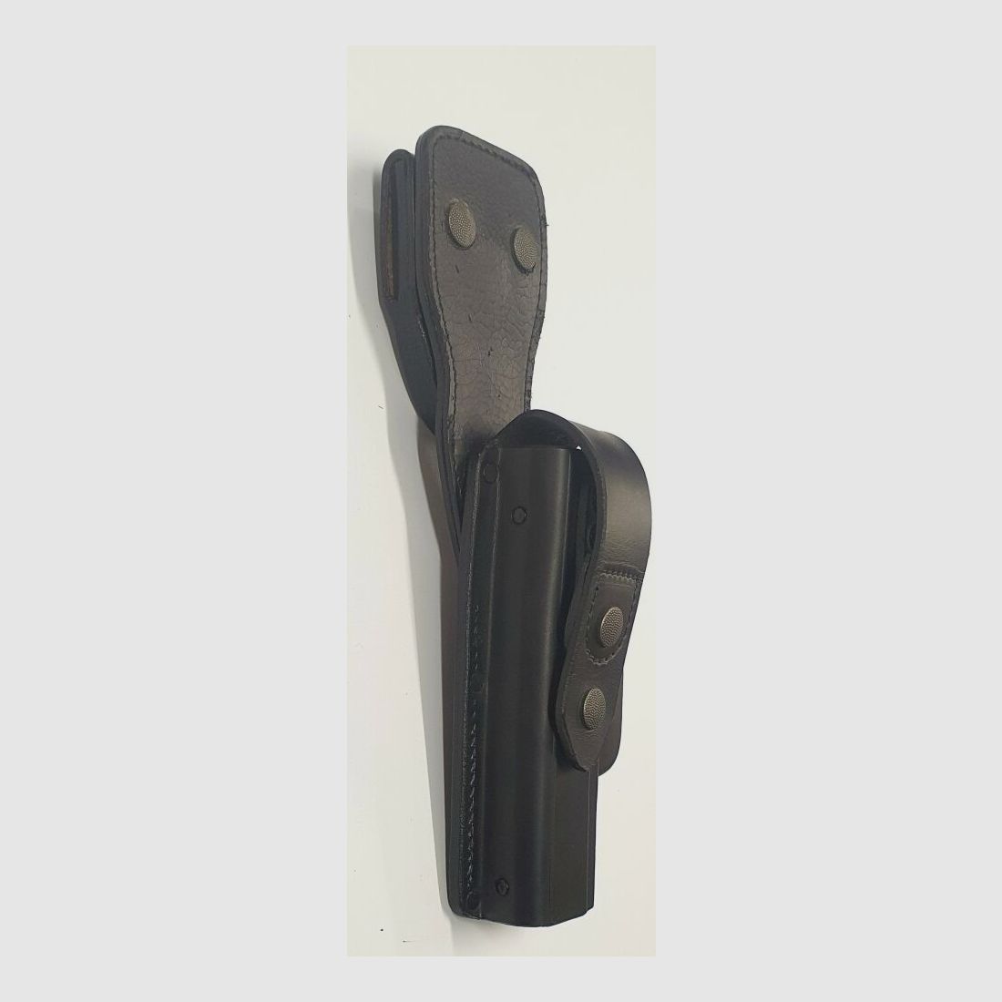 unbekannt Leder Holster P7 von der bayrischen Polizei, schwarz Leder, links