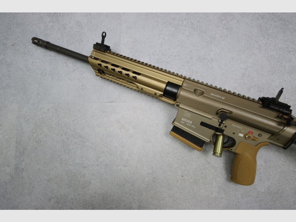 Heckler & Koch MR308, A3-Version, Slim-Line HKey RAL8000 "sandfarbend"