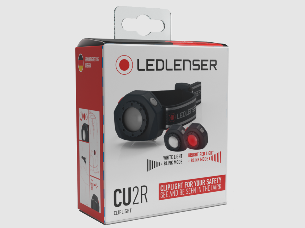 LEDLENSER TASCHENLAMPE CU2R MIT CLIP UND REFLEKTORBAND, Bild 3 von 3