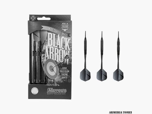 HARROWS – BLACK ARROW SOFTIP EBONITBESCHICHTETE BRASS HOCHPRÄZISION (3PZ)