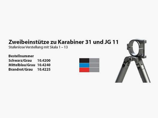 Wyss Waffen Wyss support de bipied K31 JG11 rouge feu/gris
