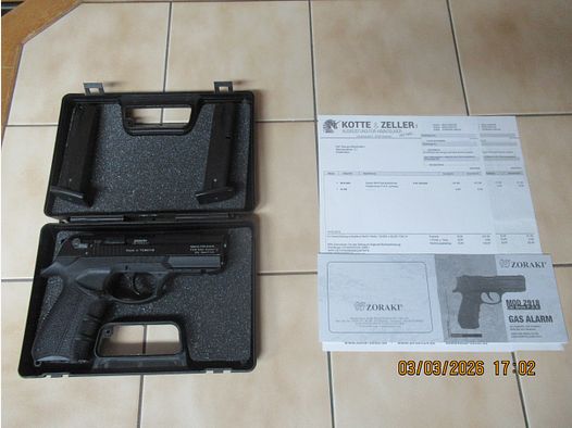 Zoraki 2918 nella valigetta con descrizione e secondo caricatore senza coppa segnale