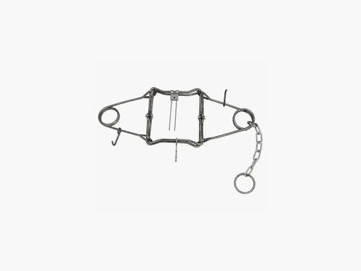 Piège en X double ressort acier brut 13 × 13 cm PHE