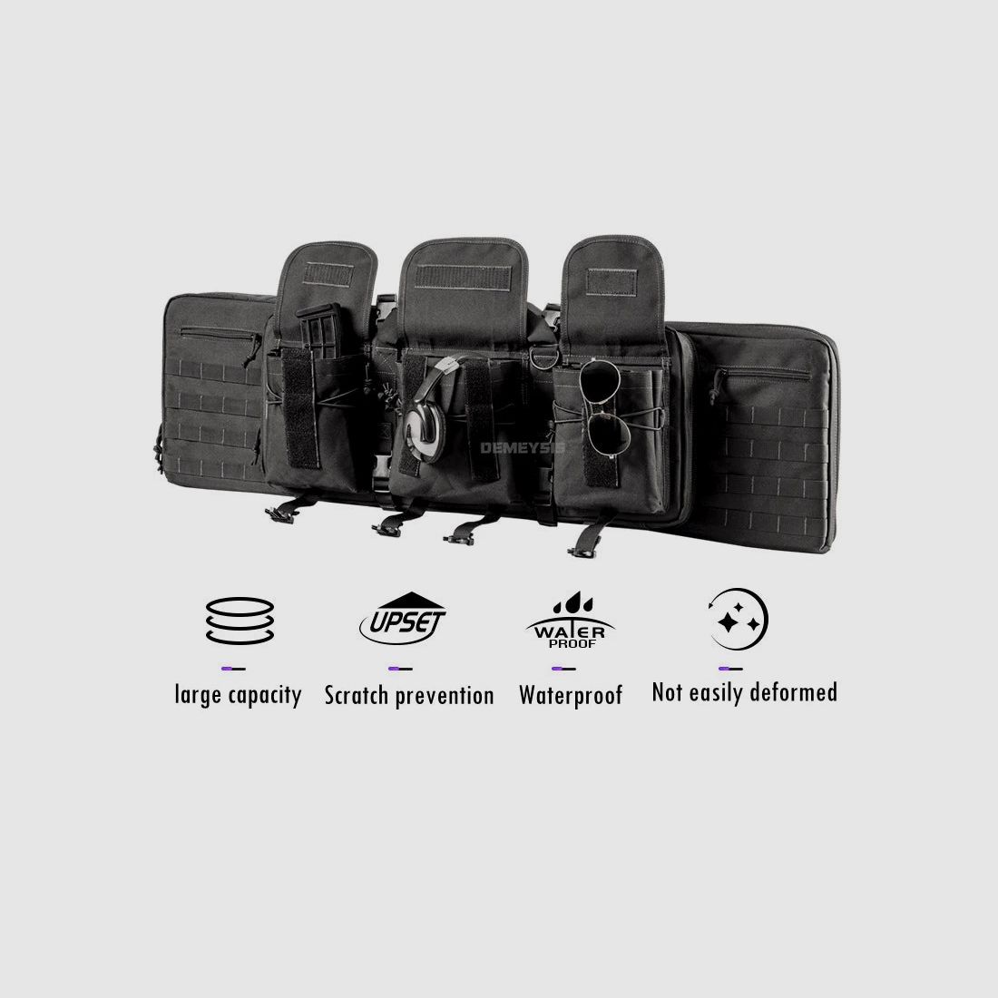 <Tekst>Tactische MOLLE-wapentas voor 2 geweren – 600D Oxford – Rugzak & tas – 95 cm / 116 cm – Airsoft, jacht, schietsport</Tekst>