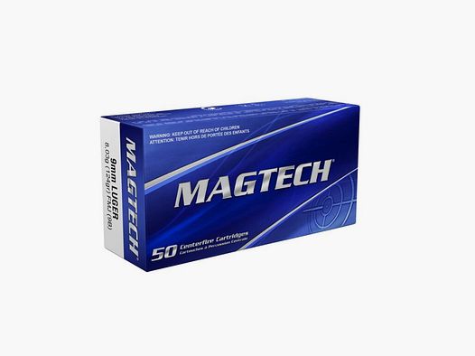 Magtech 9 mm Luger volmantel 8,0g/124grs. Magtech
