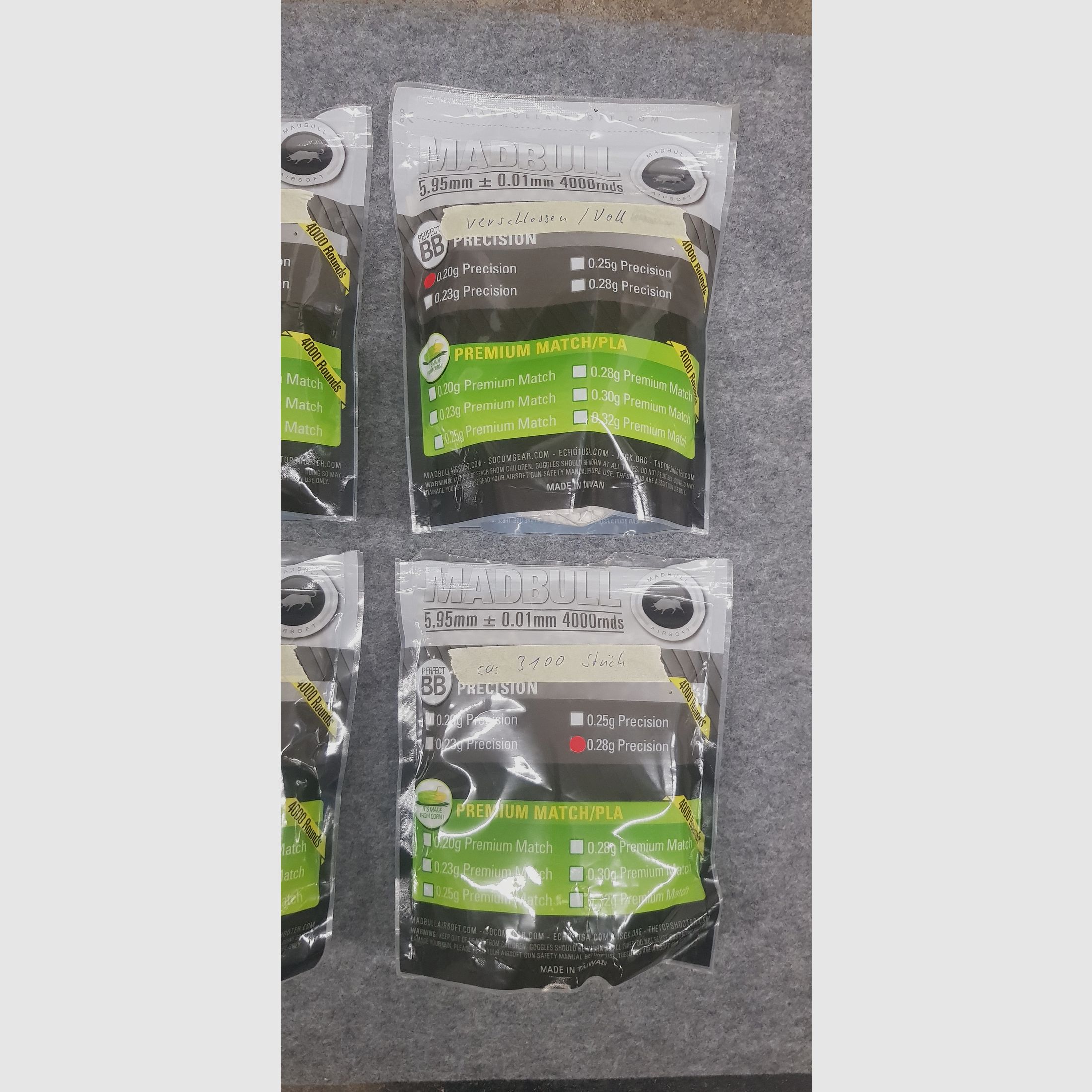 Konvolut Kugeln Munition Spieler Ausrüstung Federdruck Gas AEG S-AEG Softair Pistole 6mm BB Airsoft