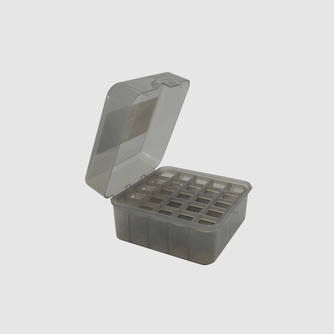 MTM Scatola per cartucce a pallini S25D-41 trasparente con coperchio a ribalta per 25 cartucce a pallini .12 / .20