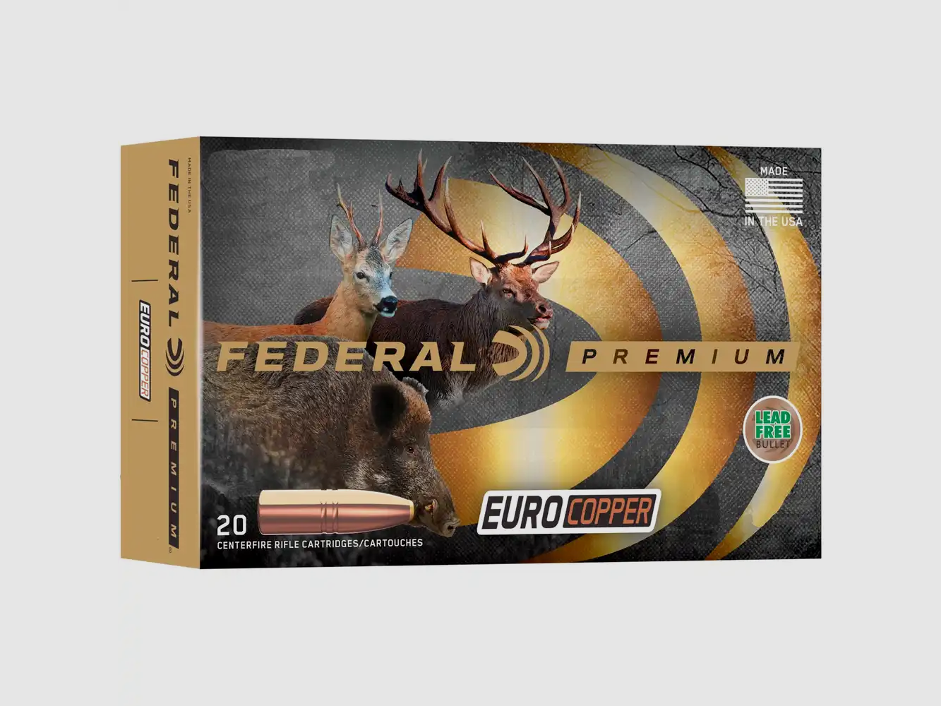 Federal – Premium Euro Copper CXI, .30-06 Sprgf. , 165 Grain