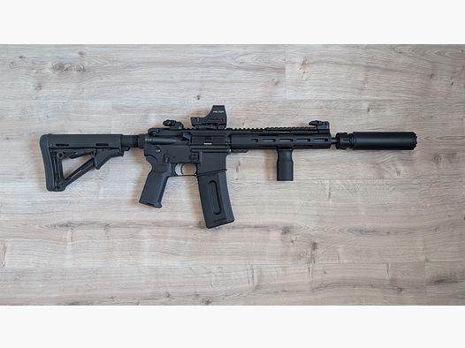 AR-15, LDT 15, mit Ase Utra Schalldämpfer, Keine Schmeisser, Oberland Arms, Heckler und Koch