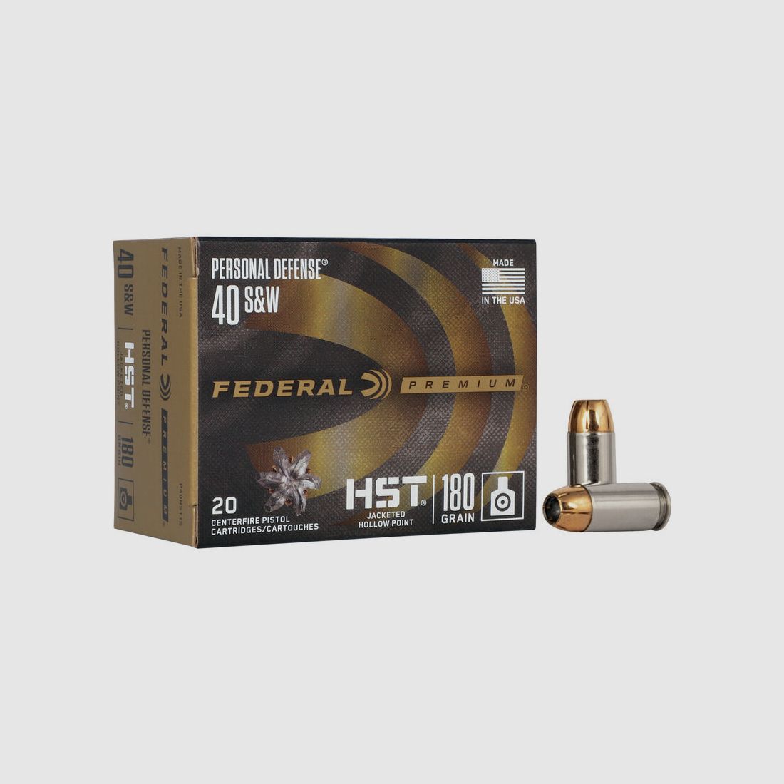 Federal Premium Personal Defense HST Law Enforcement .40 S&W 180GR JHP 50 cartridges