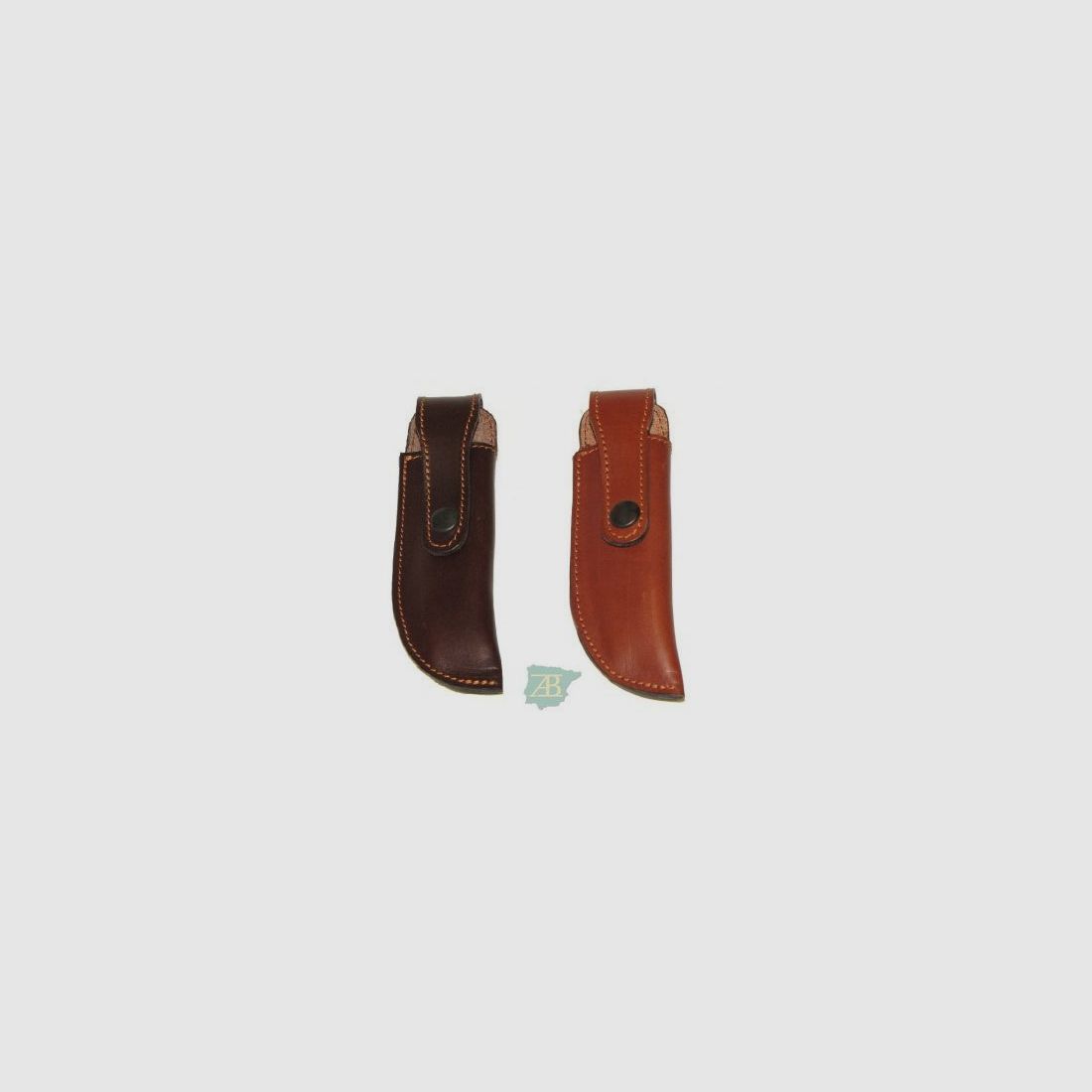 FUNDA NAVAJA DE CUERO CON SOLAPA ABIERTA