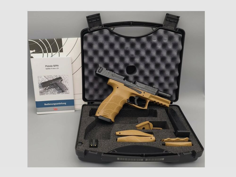 Heckler & Koch SFP9 RAL8000 Sand Color with Tritium Sights 9mm Luger
