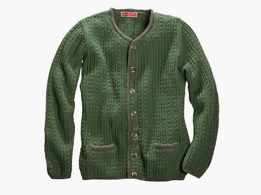 Cárdigan de lana Shetland, verde