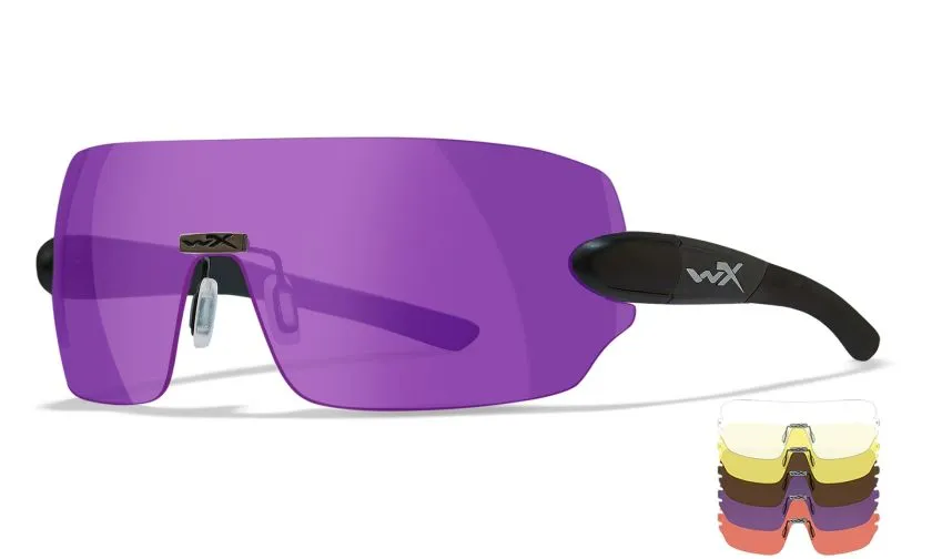 Occhiali di sicurezza Wiley X DETECTION Neri – Trasparenti + Gialli + Arancioni + Viola + Rame, immagine 1 di 5