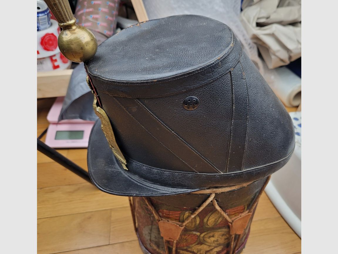 Très beau Shako d&rsquo;Officier 3ième Rgt des Voltigeurs de la Garde Impériale – Mle 1860 – II° Empire – très rare – TBE, image 5 sur 16