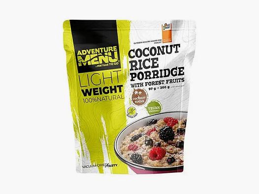 Adventure Menu Porridge de Arroz y Coco Ligero con Frutas del Bosque