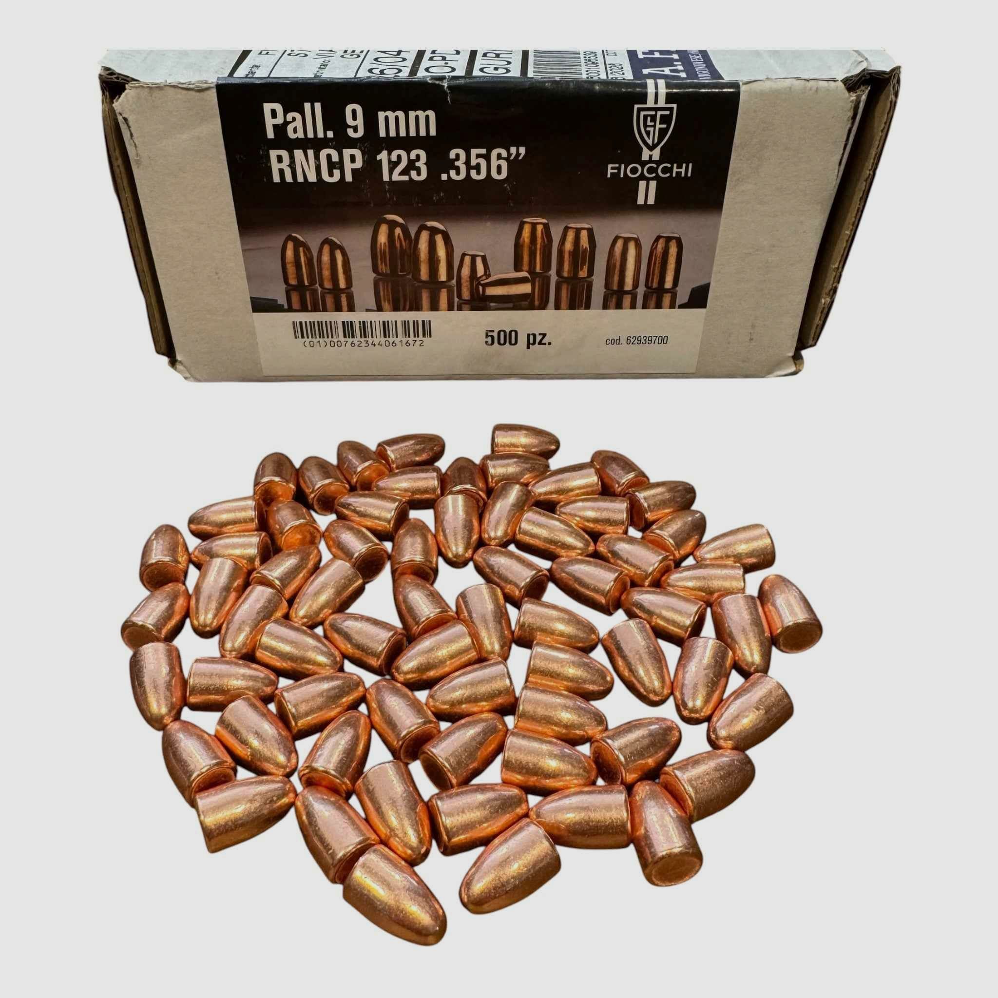 FIOCCHI Geschosse 9MM RNCP 123 GR. raminiert
