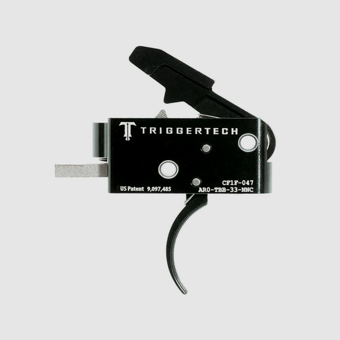 TRIGGERTECH AR-15 Zwart Concurrentieel Gebogen, Twee-fase, 3,5lbs