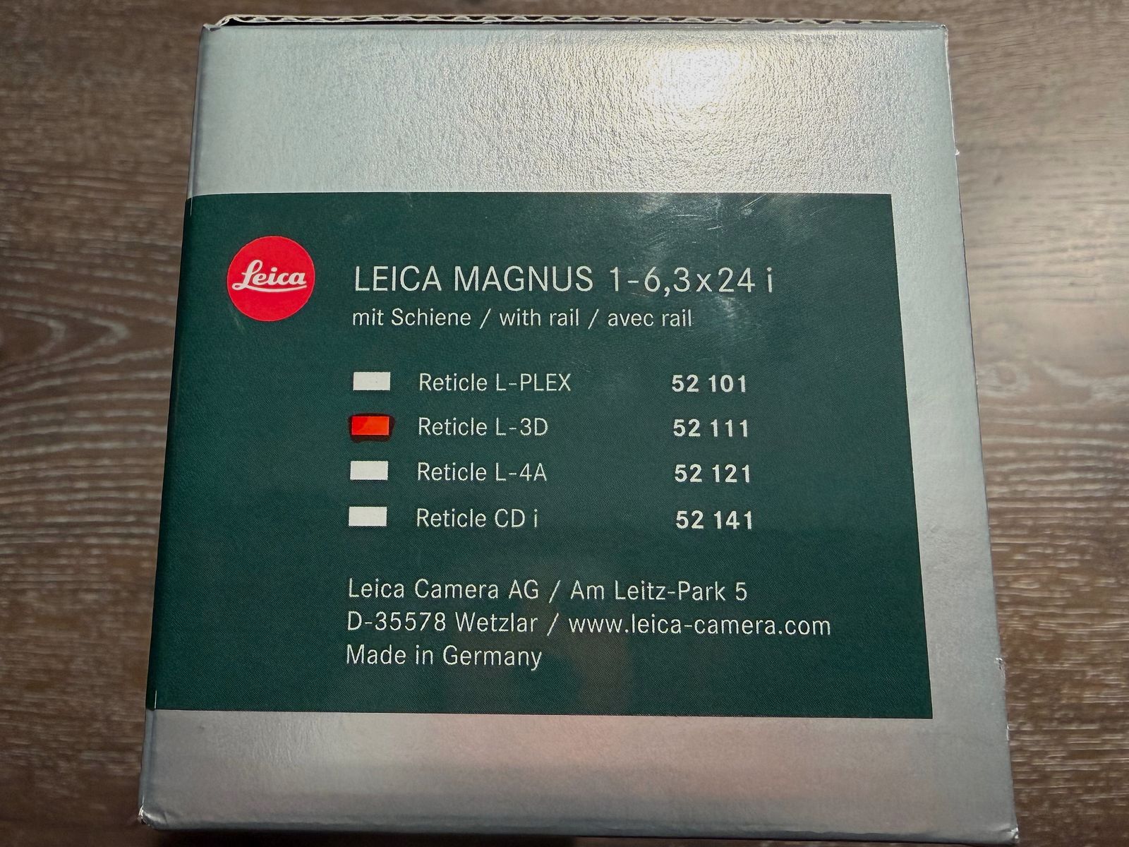 Leica Magnus 1-6.3x24 i, L-3D with rail ZM Zeiss