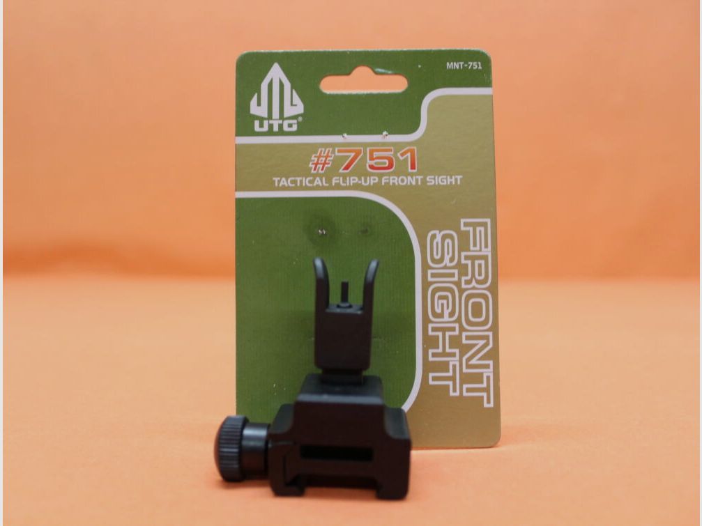 UTG - Leapers AR-15: Flip-Up Front Sight UTG (MNT-751) Gas Block Mount/ Klappkorn für Picatinnyprofil, Bild 1 von 5