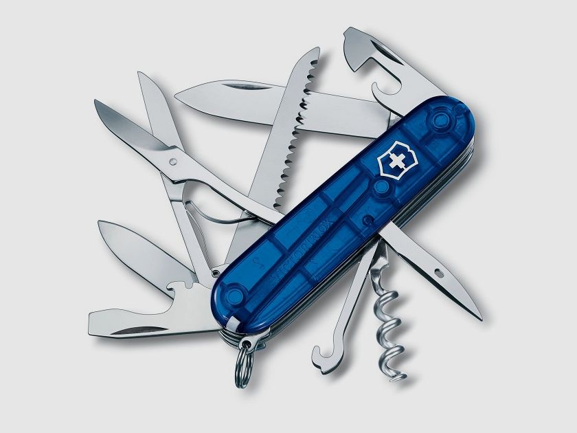 Victorinox Huntsman blau transparent Klappmesser