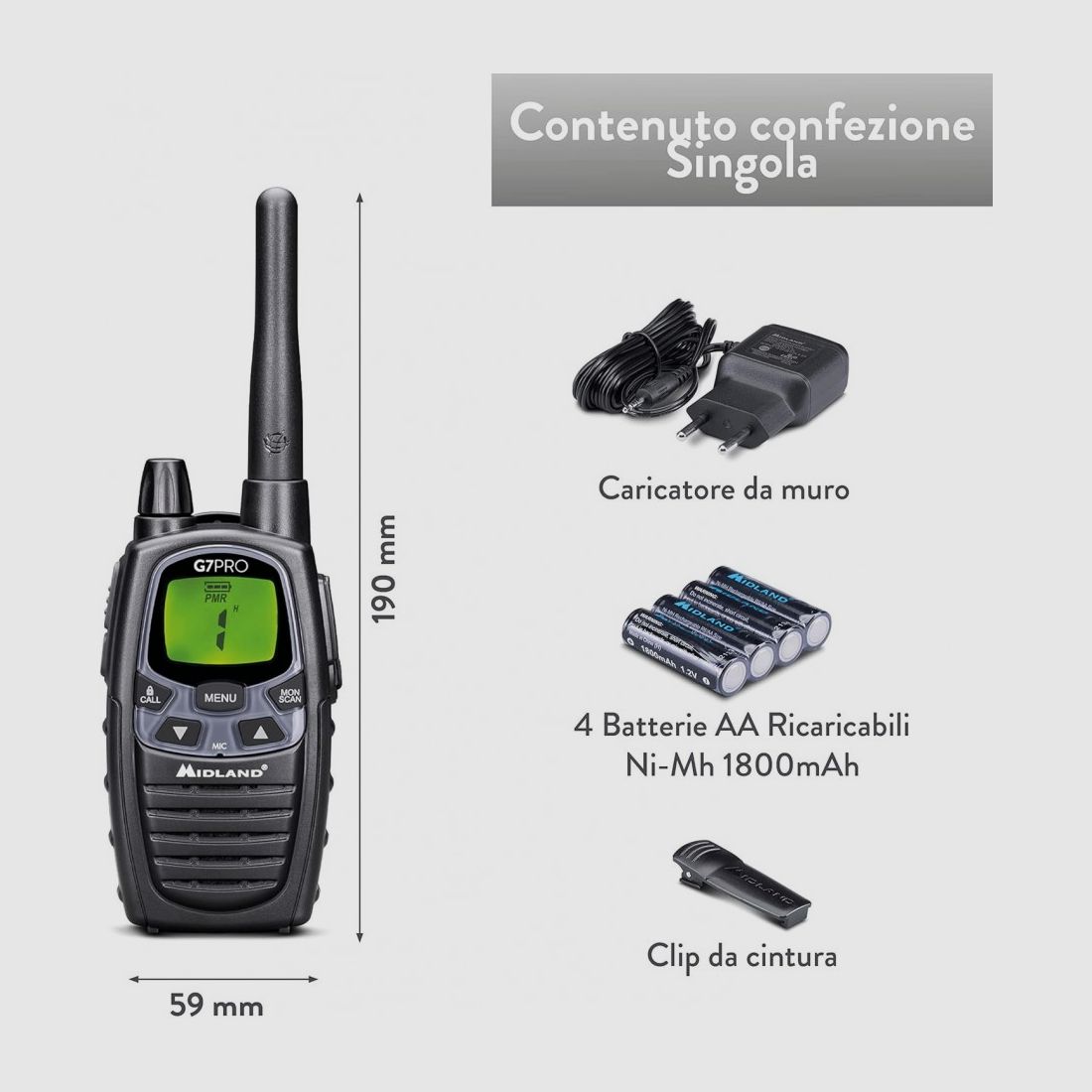 MIDLAND G7 PRO PMR466 16 Canales, imagen 2 de 5