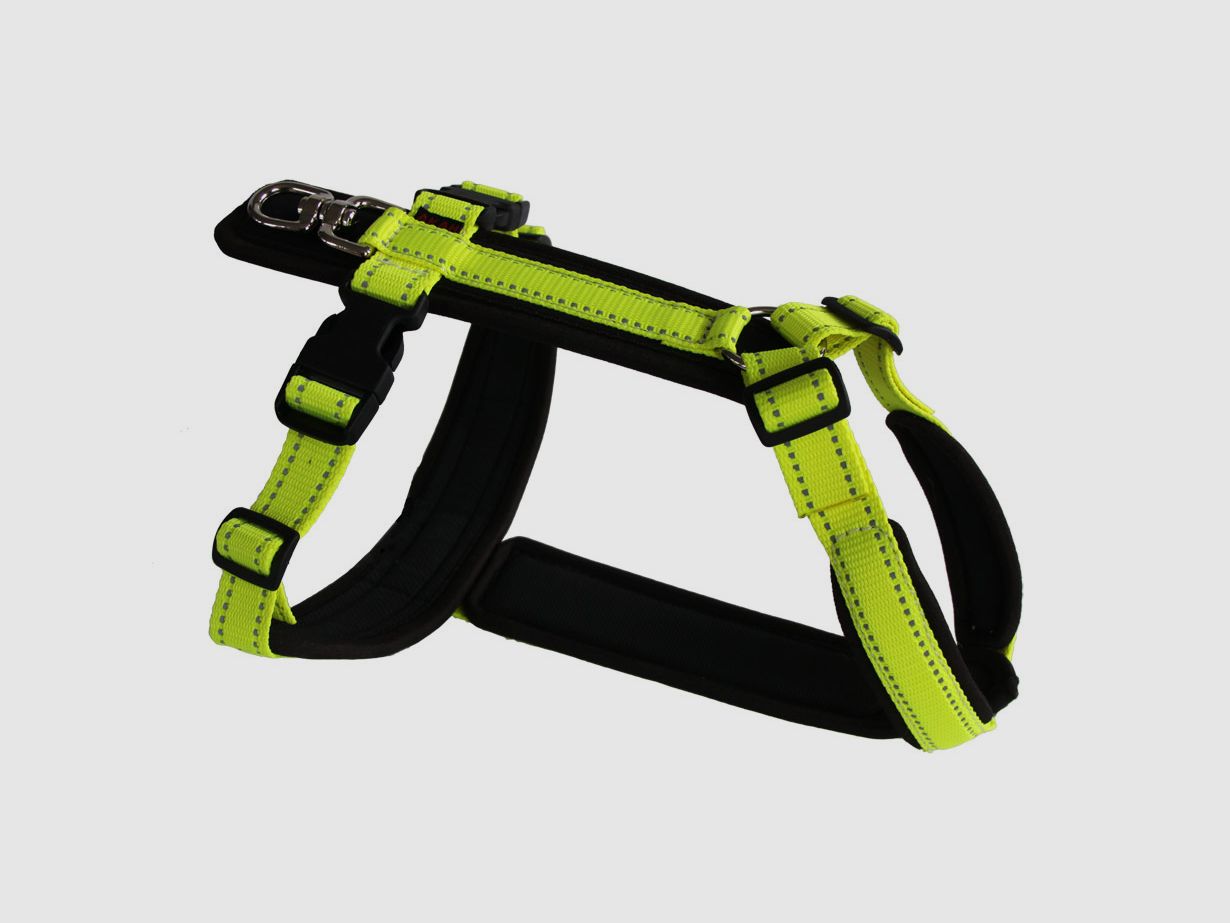 AKAH borstharnas tracker neongeel